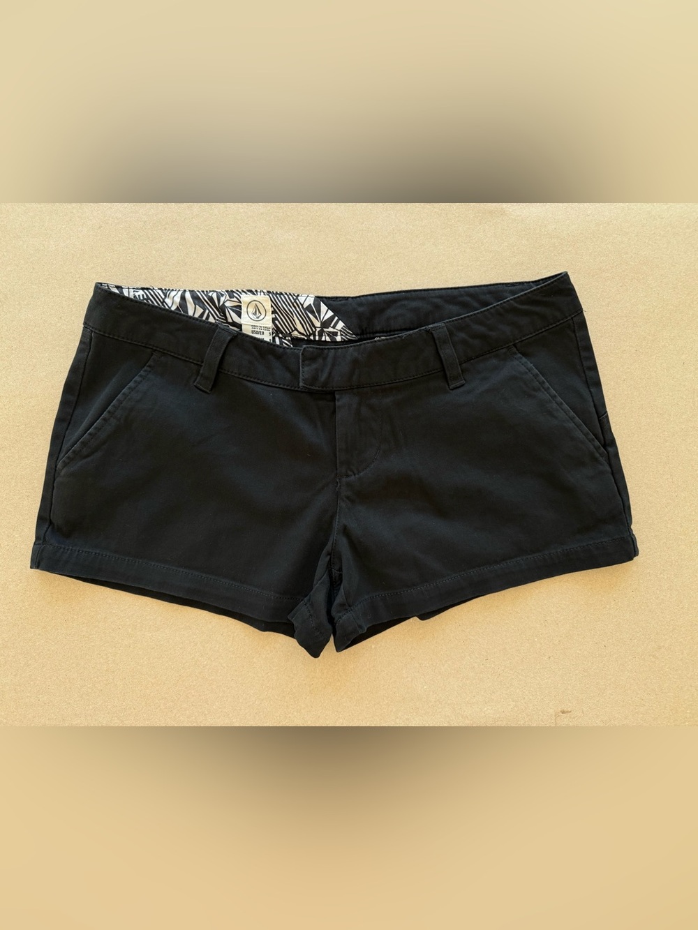Volcom — Black Women's Casual Chino Shorts — Size 27